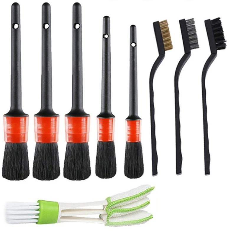 

9Pcs Window Cleaning Brush Car Detailing Brushes Interior Exterior Cleaning Brush Kit Household Cleaning Supplies