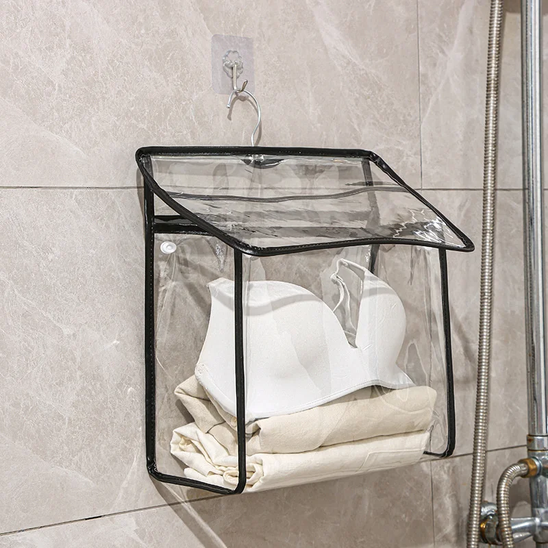 

PVC Waterproof Hanging Makeup Bag Wall Hanging Organizer Storage Bag Bathroom Shower Accessories Towel Clothes Organizer