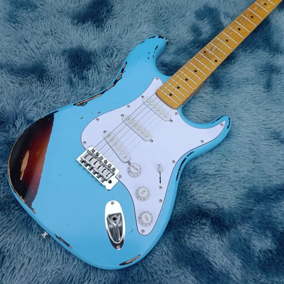 

Now there are hand-made old guitars, blue, antique electric guitars, real photos, wholesale and retail