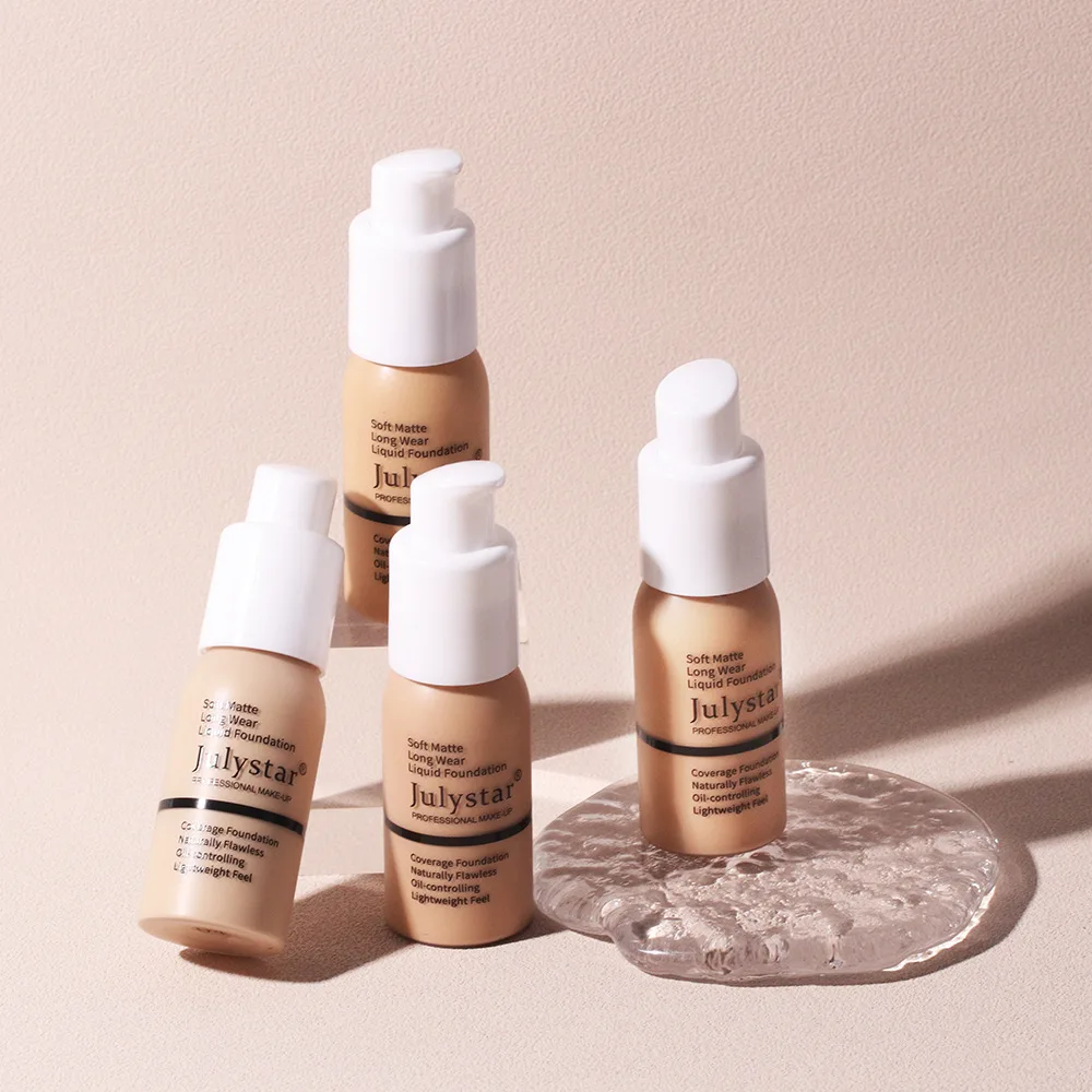 

New Waterproof Matte Liquid Foundation Cream Smooth Long Wear Oil-Control Face Foundation Full Coverage Concealer Contour Makeup