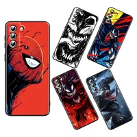 marvel avengers super hero venom for samsung galaxy s22 s21 s20 s10 s10e s9 s8 s7 pro ultra plus fe lite black luxury phone case