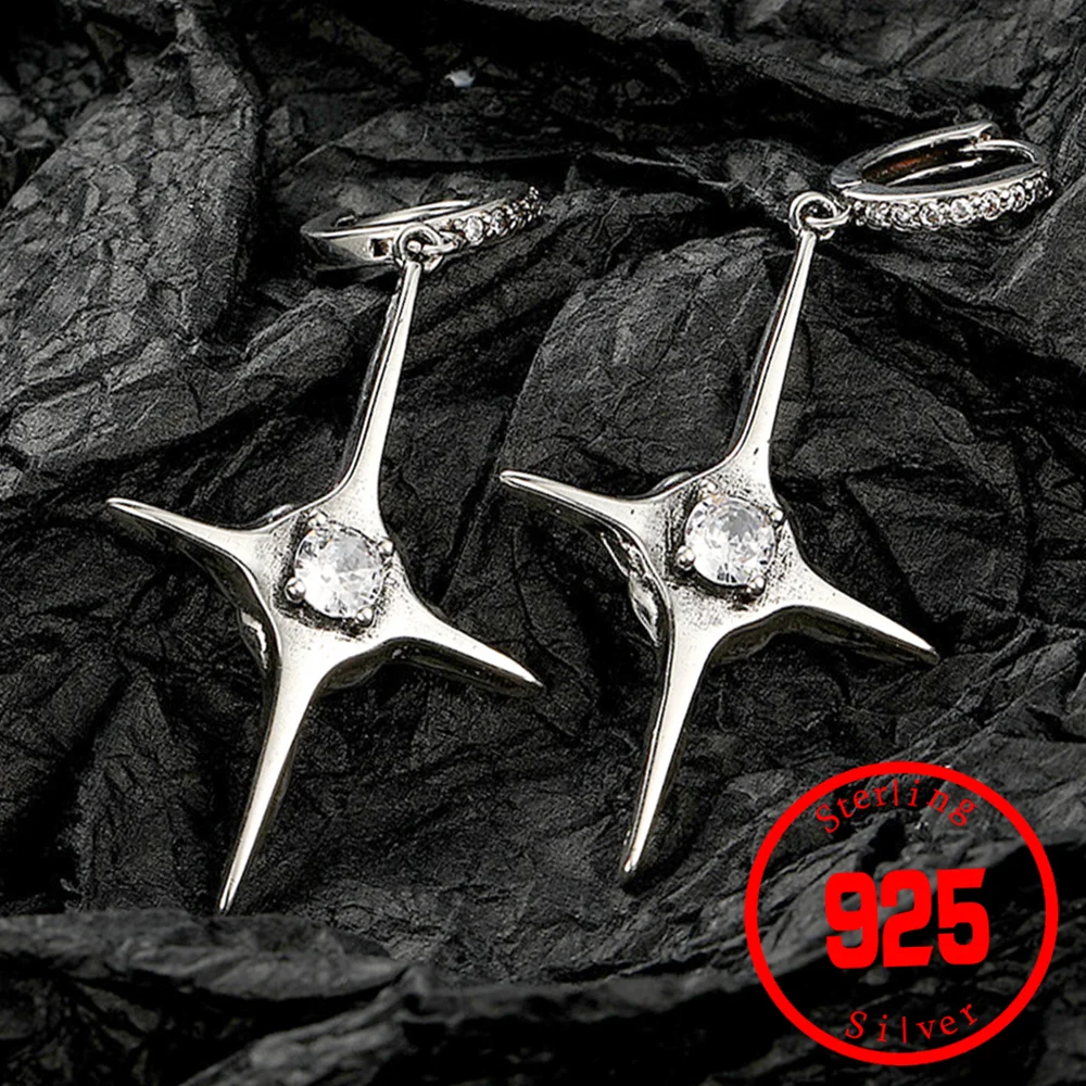 Женские серьги-подвески с крестом серьги из серебра 2024 пробы цирконом нежного