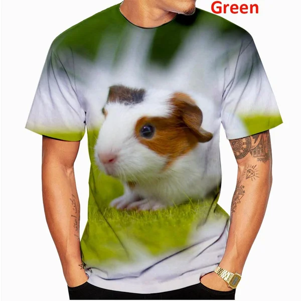 

2023 Fashion 3d Guinea Pig T Shirt for Men/women Cute Animal T Shirt