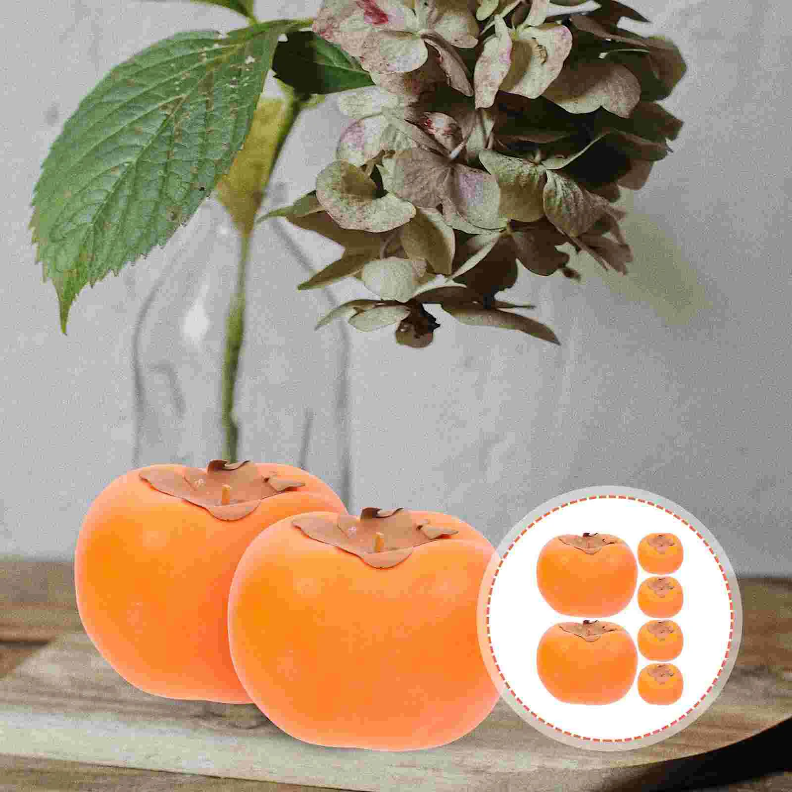

Model Persimmon Fake Fruits Fruit Prop Artificial Props Decor Restaurant Display Showcase Imitation Decorative