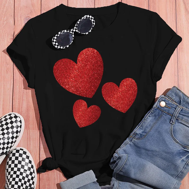 

Популярная Эстетическая спортивная одежда, черная одежда для женщин, модная футболка, футболка, летняя одежда, Женская Милая футболка с кор...