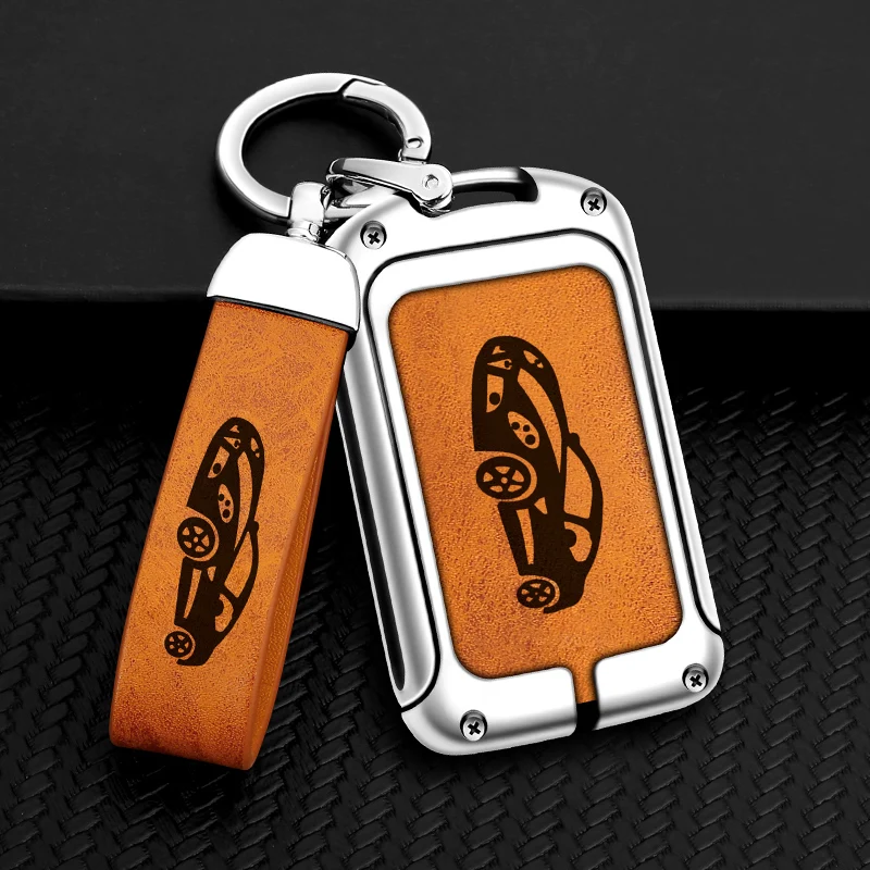 

Alloy+Leather Car Key Case Cover Protected Shell For Volvo XC40 XC60 XC90 S60 S90 S80 C30 V40 V70 V90 T5 T6 T8 Car Accessories