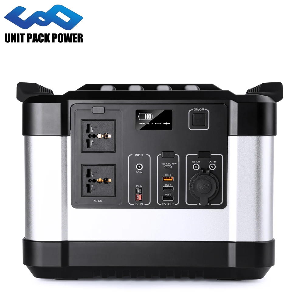 

1000W 12V 220V Solar Panel supply 300Ah Rechargeable Backup Generator Power Bank 1000Watt Portable Power Station