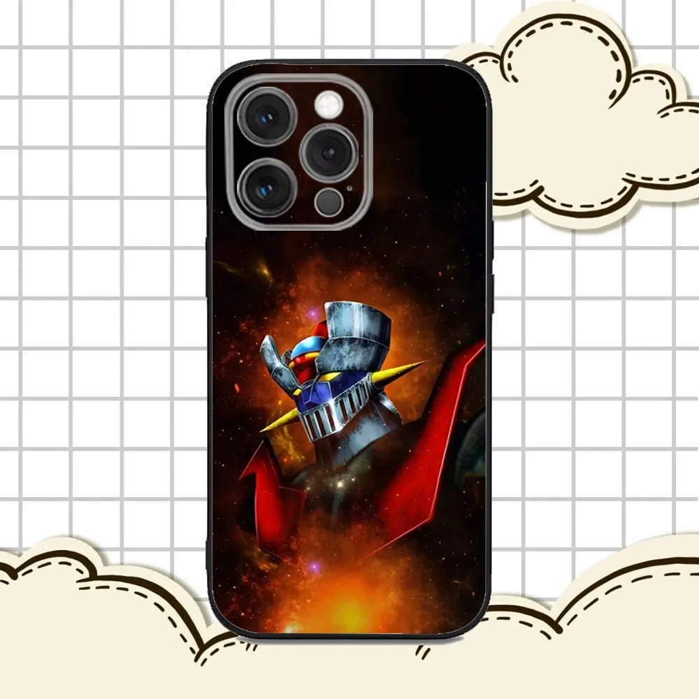 Чехол для телефона M-Mazinger Z Robot для iPhone 16e,16,15,14,13,12,11,Pro,X,XS,Max,XR,Plus,Mini Soft Black Cover (art.: 3920ced21620b) - 3920ced21620b