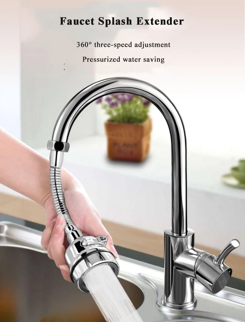 

360° Rotatable 3 Mode Faucet Sprayer Head Anti -Splash Tap Booster Shower and Water Saving Faucet for Kitchen Faucet