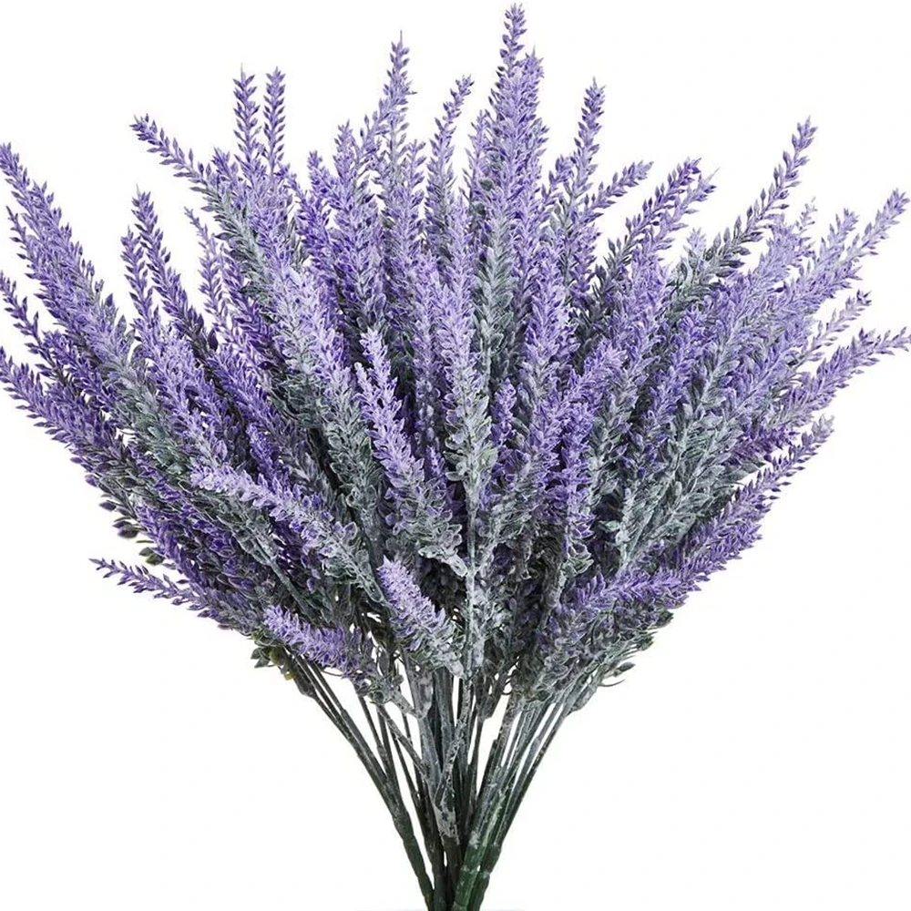 Purple Artificial Lavender Flowers Bouquet Fake Plant For Home Decor Garden Christmas Wedding Decoration Vase Accessories Indoor