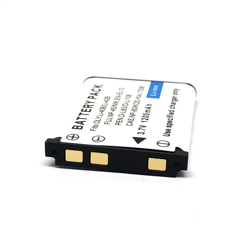 Фото Универсальное USB-зарядное устройство для аккумуляторов EN-EL10, Li-42B, Li-40B, NP-45, D-Li63, KLIC-7006 для камер Nikon, Olympus, Fujifilm, Kodak, Pentax, Casio №4