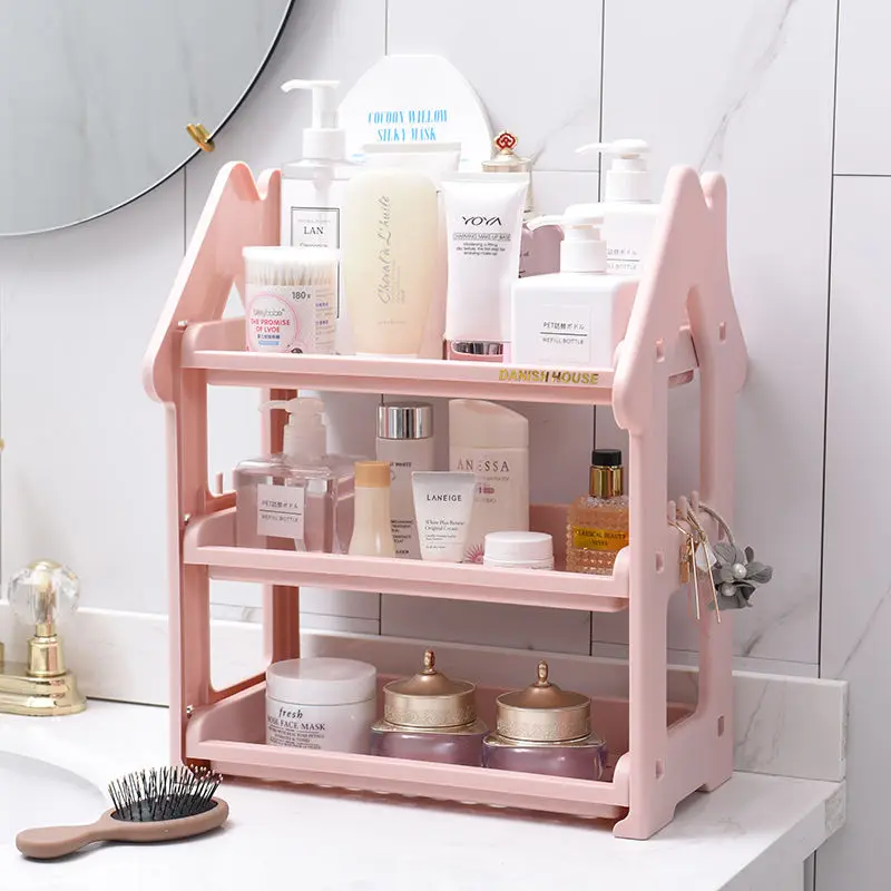 Kitchen Storage Rack Bathroom Organizer Drain Holder Seasoning Bottle Cutlery Items Sundries Stationery Toiletries Shelf