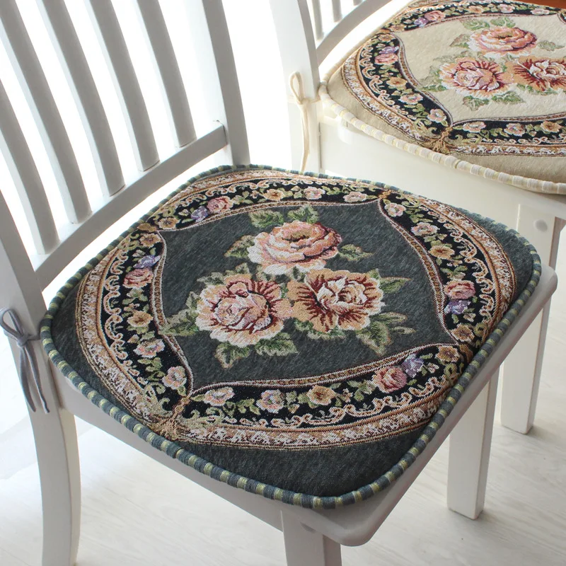 

43x45cm Traditional Chinese Style Chair Cushions Home Office Cushion Comfortable Dinning Stool Cushion Trapezoidal Thick Warm