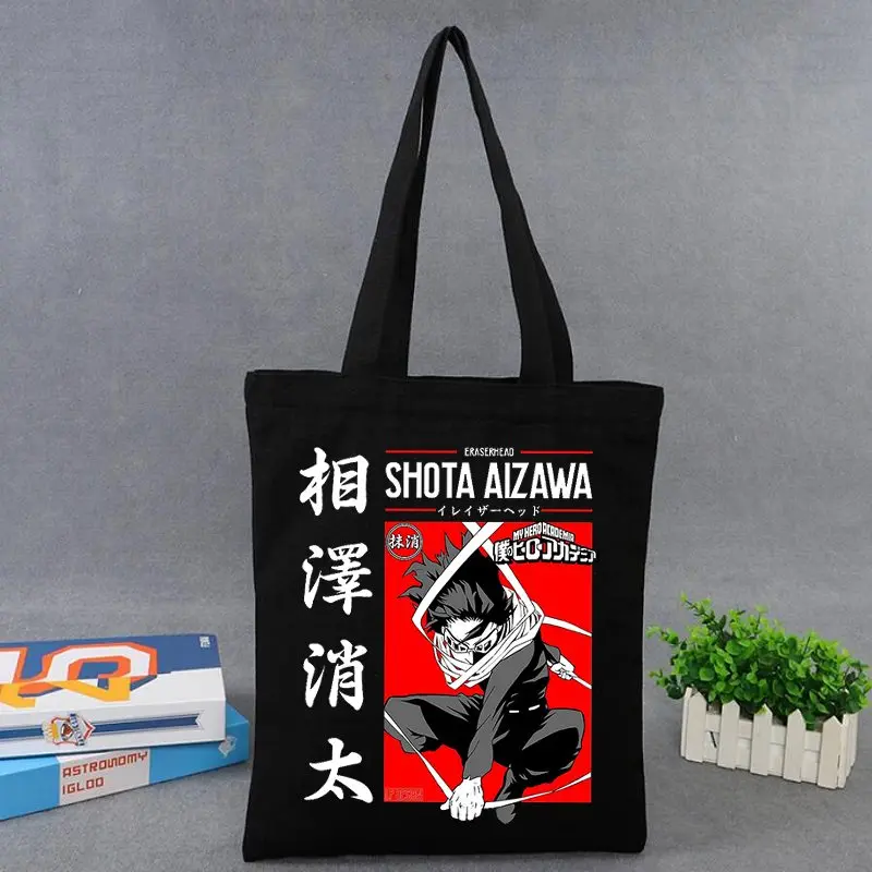 

Холщовая Сумка для покупок в стиле аниме Моя геройская академия, многоразовая сумка для покупок, Повседневная сумка для ежедневного исполь...
