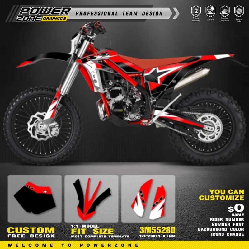 Комплект графических наклеек и PowerZone для BETA Xtrainer 2015 2016 2017 2018 2019 009