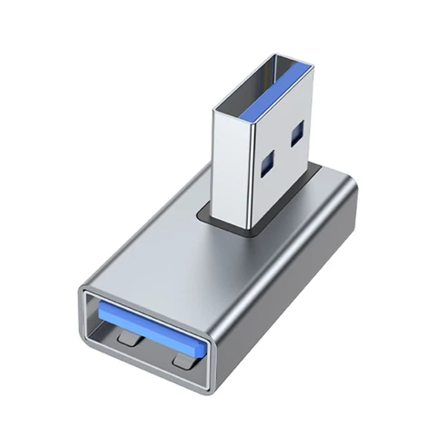 USB-папа-мама под прямым углом, поворотный адаптер на 90 градусов USB3.0 штекер-мама, локтевой адаптер для передачи данных для