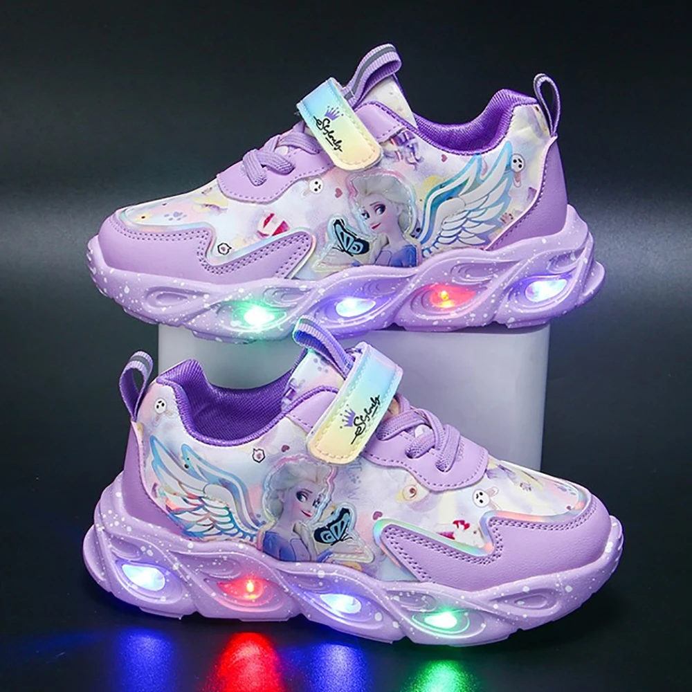 Новинка Весна 2022 повседневные кроссовки для девочек со светодиодной подсветкой