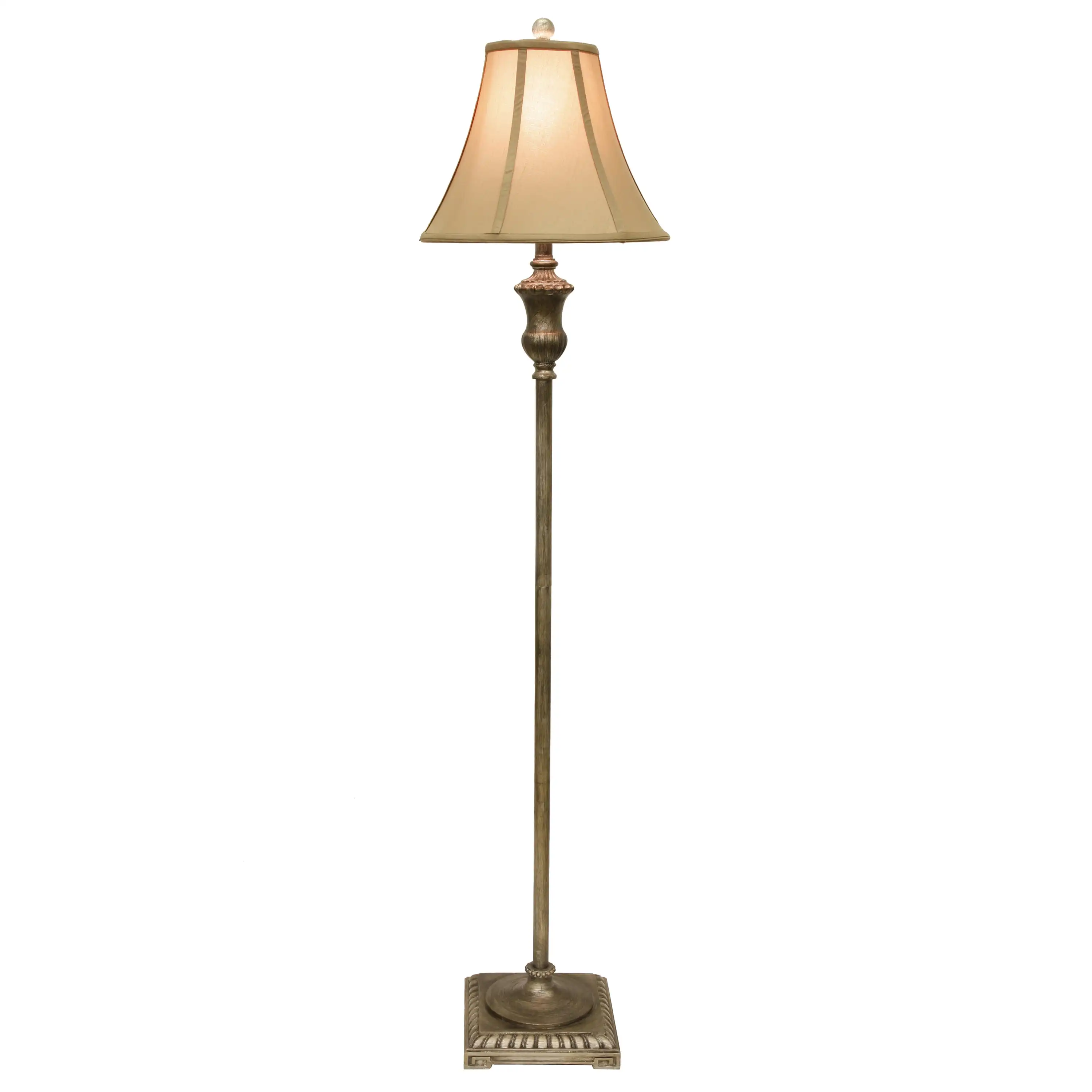 

61" Décor Therapy Brand Traditional Floor Lamp, Multiple Finish Colors