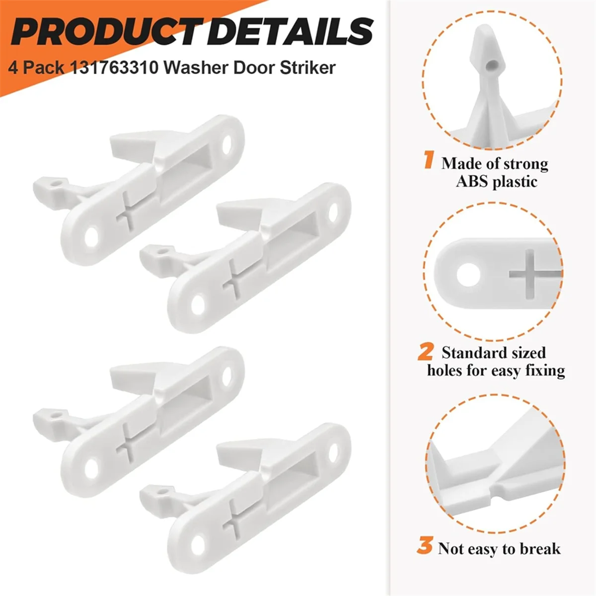 131763310 Запасная часть стойки двери шайбы подходит для шайб Frigidaire Kenmore — замена