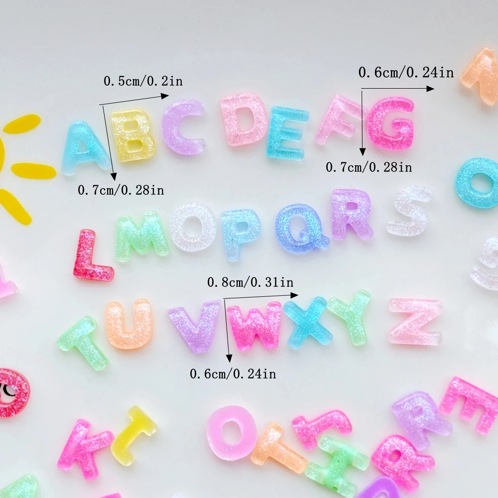 

Мини-буквы из смолы для декора 100 шт.