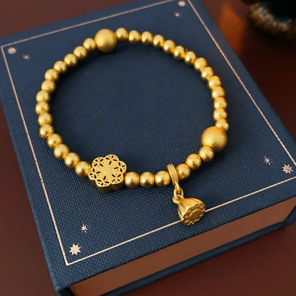 Темперамент Европейский Ретро Браслет Мода День Рождения Бусины Лотоса Струк