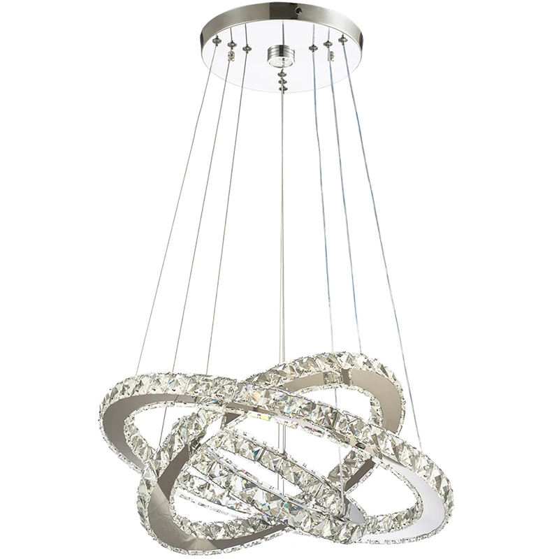 Modern LED Crystal Chandelier Lights Lamp Pendant Hanging Ceiling Fixtures Cristal Lustre Chandeliers Lighting for Living Room
