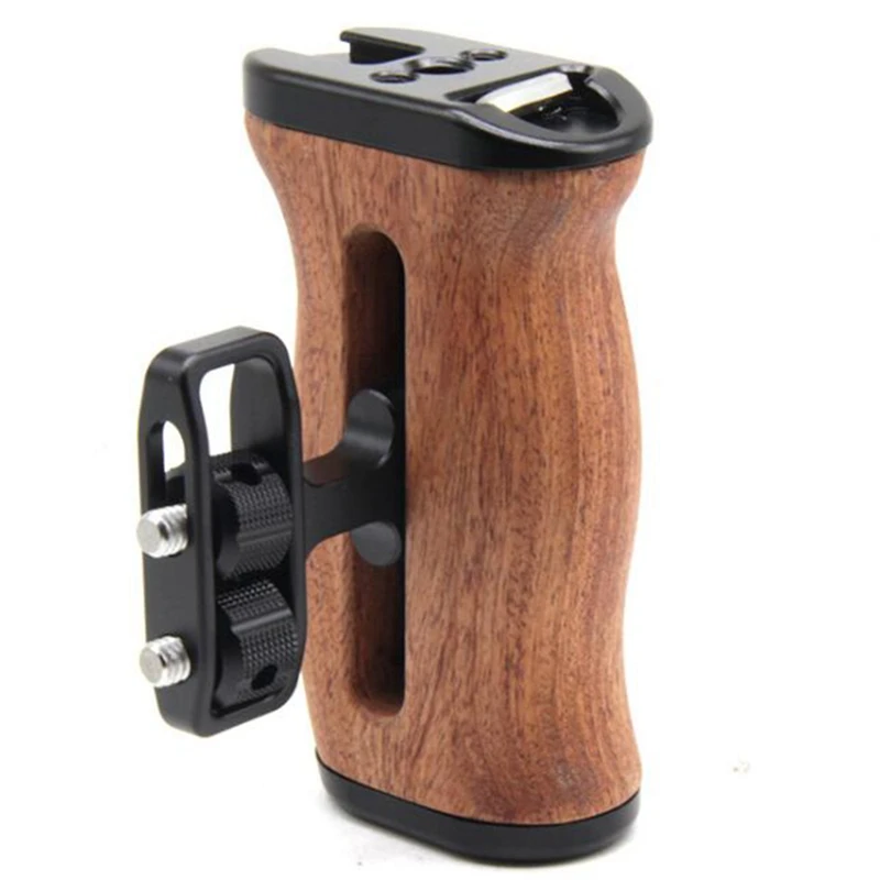 

DSLR Camera Hand Universal Grip Wooden Mini Side Handle (1/4Inch-20 Screws) For Sony Camera Or For FUJIFILM Camera Etc.
