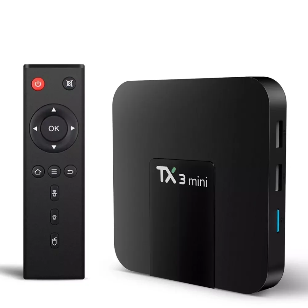 

TX3 Mini Android 7.1 TV Box Smart TV H2.65 IPTV 4K Set Top Box TVBOX IPTV Media Player Amlogic S905W 1G 8G Tanix Box