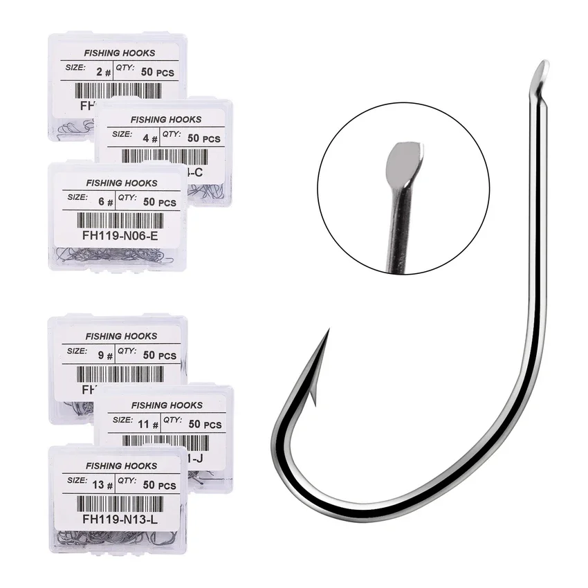 50 шт. рыболовные крючки из высокоуглеродистой стали