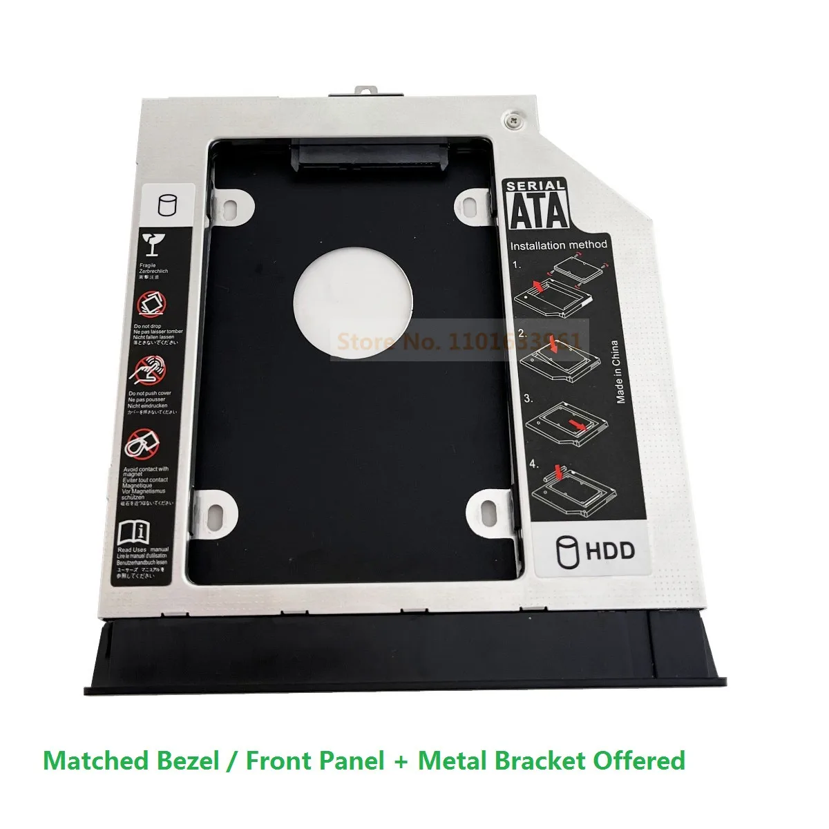 С лицевой панелью, SATA, 2-й жесткий диск, HDD, SSD, оптический Корпус, рамка, кронштейн для Lenovo ThinkPad E440 E540 E431 E531