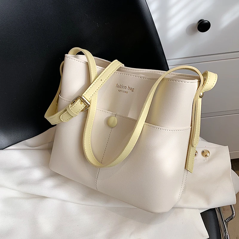 

Fashion Summer PU Leather Bucket Crossbody Sling Bags for Women 2022 Designer Shoulder Side Bag Ladies Handbags Luxury