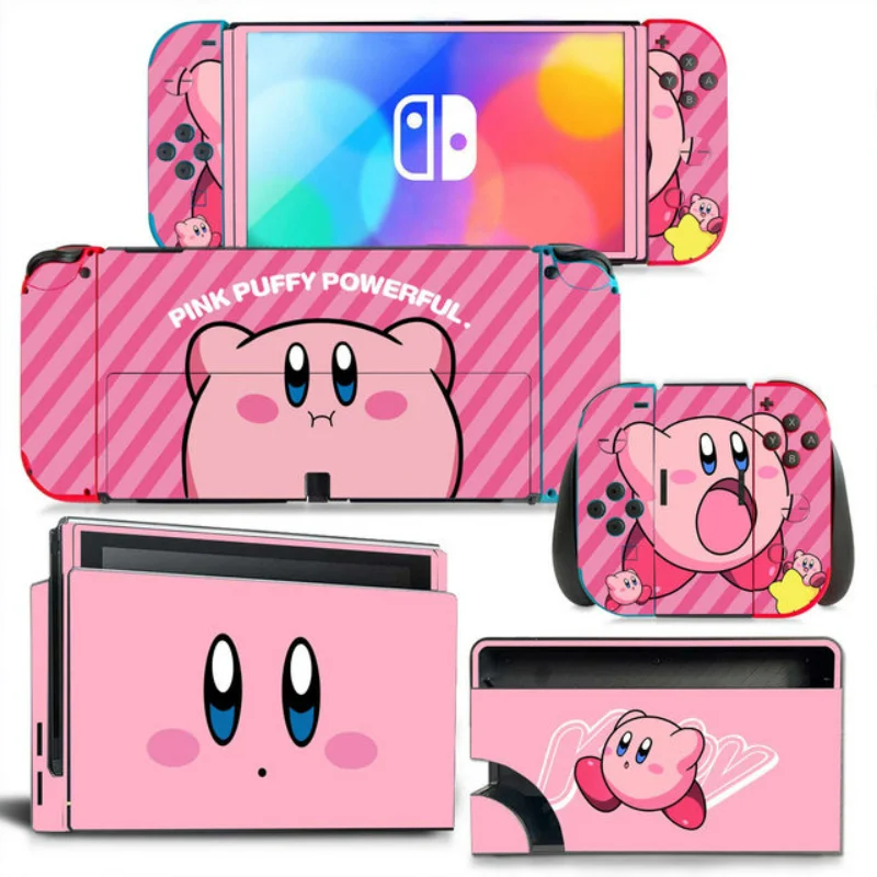 

Kirby Kuromi Pokemon Hello Kitty Skin Cover Sticker Decal for Nintendo Switch OLED Console Joy-con Controller Dock Skin Vinyl