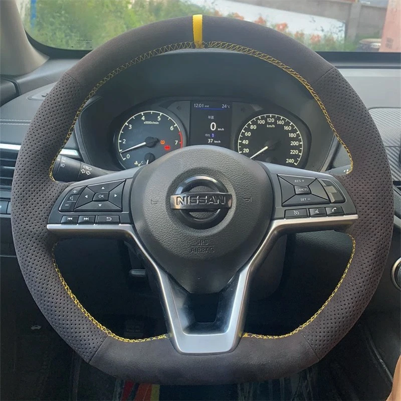 

Чехол на руль автомобиля, замшевый чехол для Nissan X-Trail Qashqai Rogue (Sport) 2017-2019, чехол на руль «сделай сам», обертка для салона автомобиля