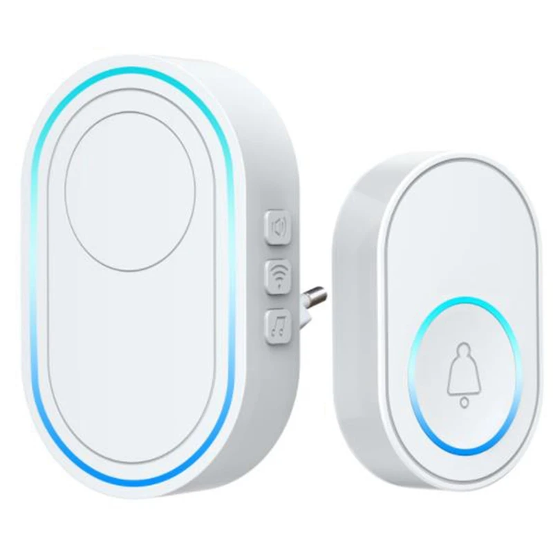 

Hot 3C-Wireless Doorbell APP Wifi Doorbell Intelligent Welcome Home Alarm System 433MHz 300M Remote Smart Doorbell EU Plug