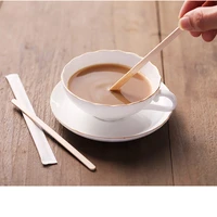 100pcs disposable stir sticks natural wooden tea coffee stirrers cafe supplies kitchen