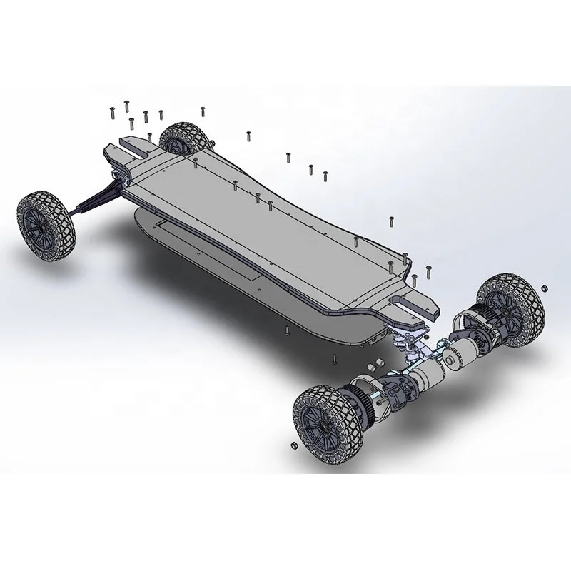 

lfastest four wheel long board offroad electric skateboard enclosure with remote long range drive conversion kit