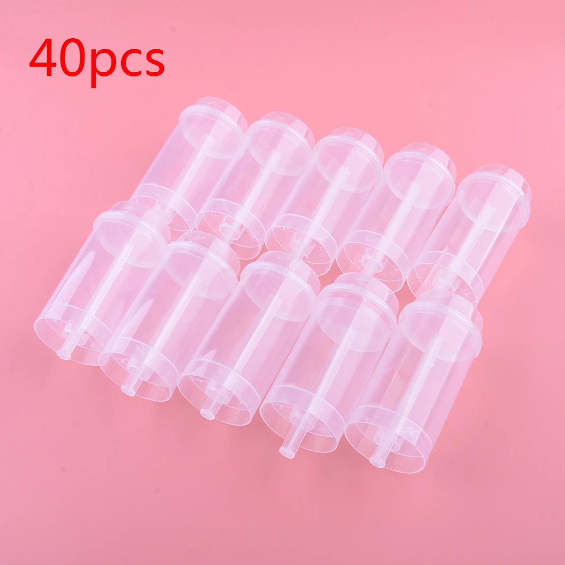 

40Pcs Anti-skid DIY Pushable Push Up Pop Cake Holders Containers PP for Cheesecake Mousse Pudding Ice-creams Jelly Transparent