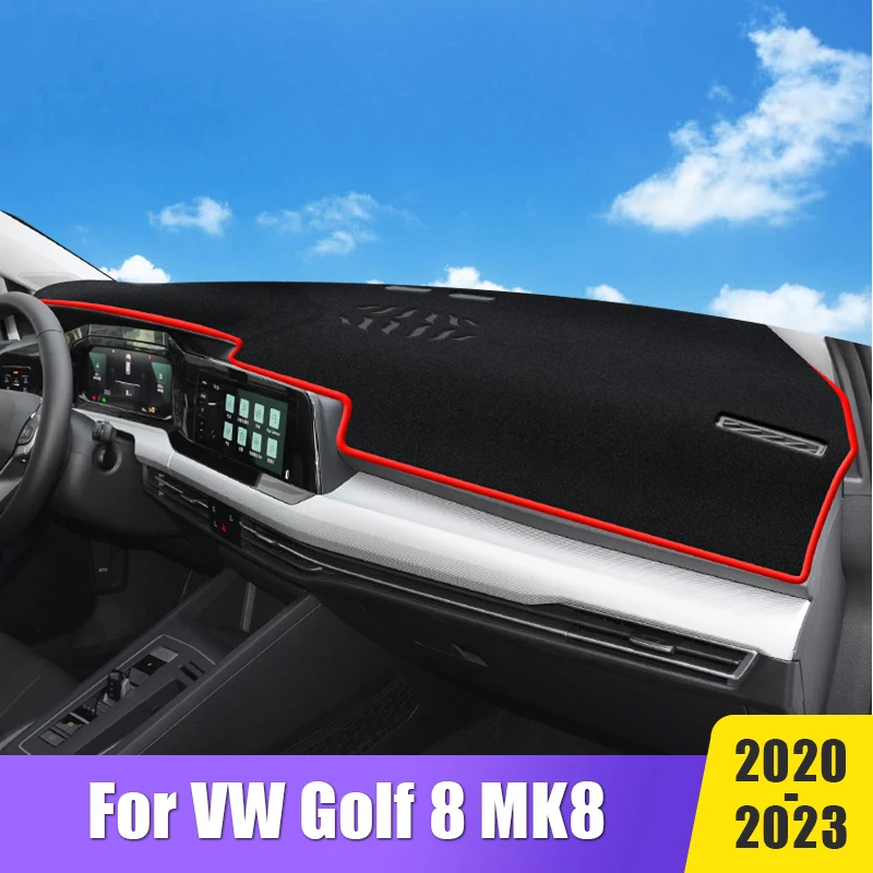 

For Volkswagen VW Golf 8 MK8 R GTI R-Line 2020 2021 2022 Car Dashboard Sun Shade Cover Avoid Light Mat Non-slip Pad Accessories