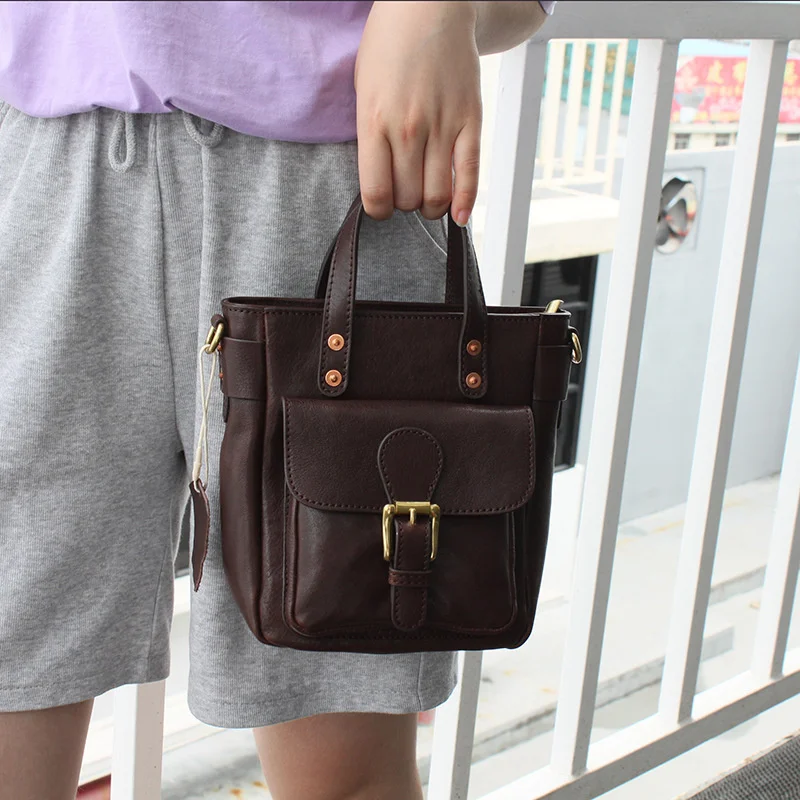 

Роскошная Подлинная Высококачественная итальянская древесная паста верхний слой воловья кожа Женская Ручная на одно плечо кросс-боди крут...