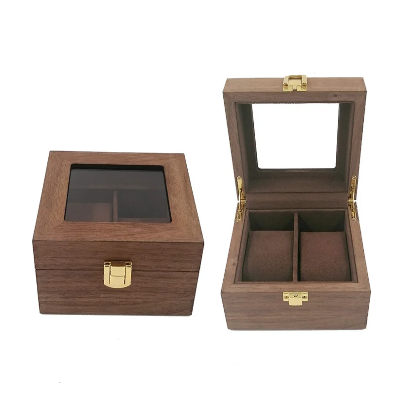 Open Skylight Display  Two Wooden Watch Storage Boxes Factory Wholesale Waterproof Watches