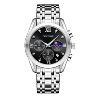 pintime new mens watch fashionfull steel quartz wristwatch waterproof date male clock relogio masculino relojes para hombre