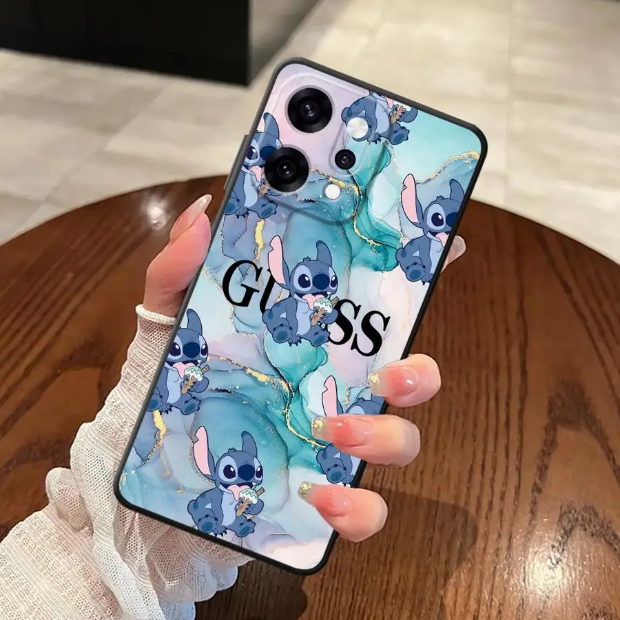 Фото Чехол для Oppo Reno A78 A84 A98 Reno 4F 5 6 7 8 10 11 14 A96 A93 A74 F9 F11 F29 A83 A76 Мягкая задняя крышка телефона Disney Funny Stitch №5