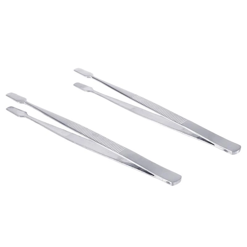 

2PCS Tweezers, Banknotes, Coins, Commemorative Coins, Flat-Head Electroplating Tweezers, Philately Stamp Tools