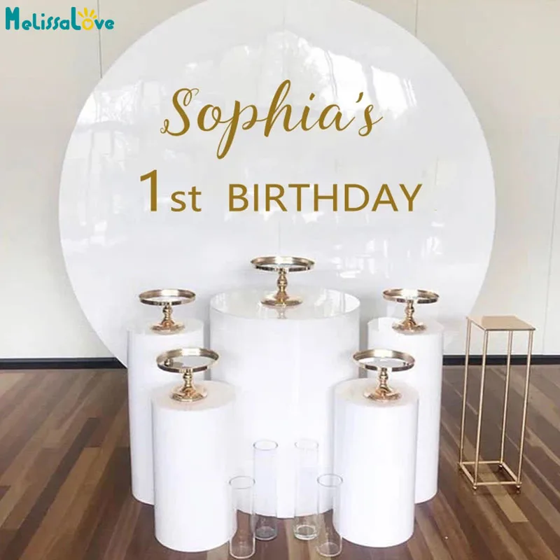 

Виниловые настенные наклейки на день рождения, имена и тексты под заказ, стикеры для свадебной церемонии, декоративные искусства, YT6655