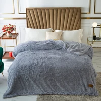 european style pure color long wool lamb wool blanket sofa blanket thicken blanket air conditioning blanket photography blanket