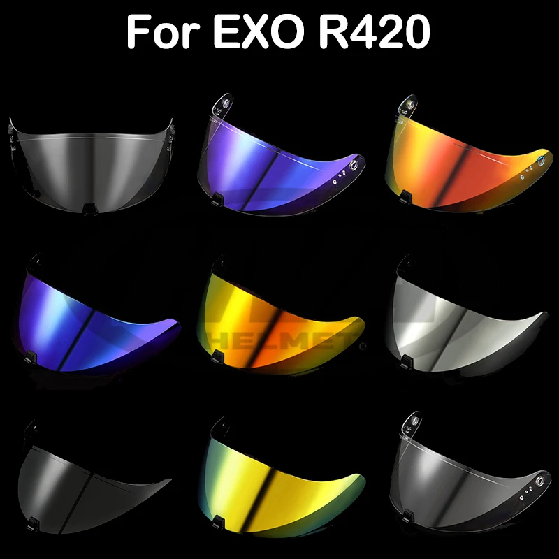 New Scorpion EXO EXO-R420 Replacement Anti-Fog Face Shield EXO-R420 Helmet Faceshield Shield Visor Blue Mirrored enlarge
