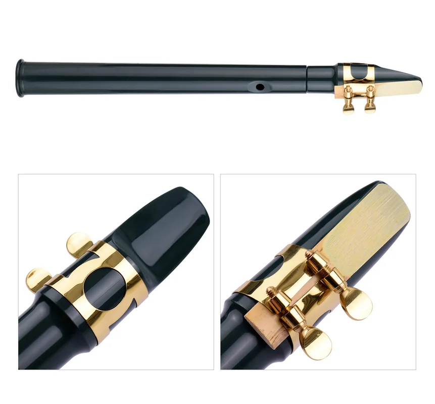 Черный саксофон Комплект Pocket Sax Mini переносной маленький с Reeds переносная сумка