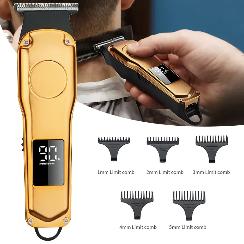 Professional Hair Trimmer Machine USB Rechargeable Hair Clipper Men Low Noise Electric Hair Cutting Machine Adult Barber Machine