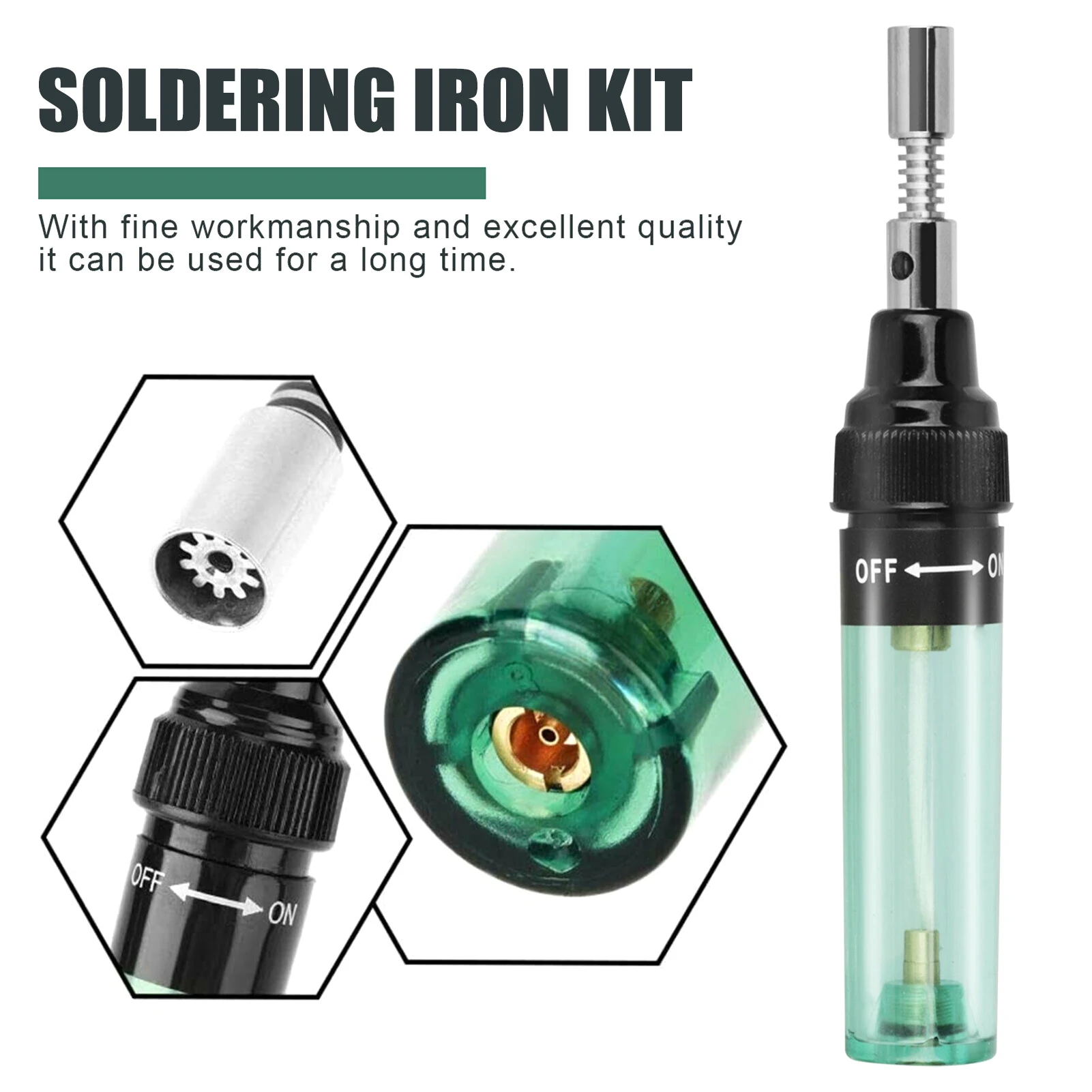

Cordless Refillable Gases Soldering Iron Pen Kit Gases Soldering Iron Welding Tool for Electronics Maintenance Vehicle Repairing