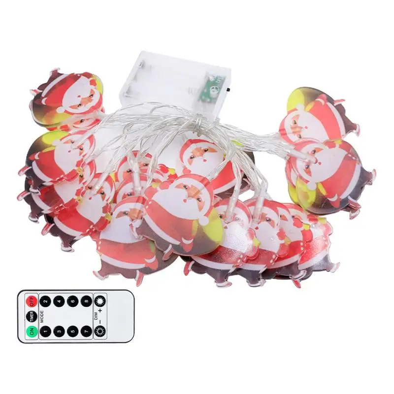 

Рождественская гирлянда, рождественские украшения в виде Санта-Клауса, гирлянда с 8 мигающими режимами, питание от батареи/USB, светодиодсвет...